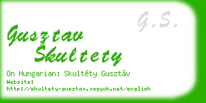 gusztav skultety business card