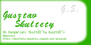 gusztav skultety business card